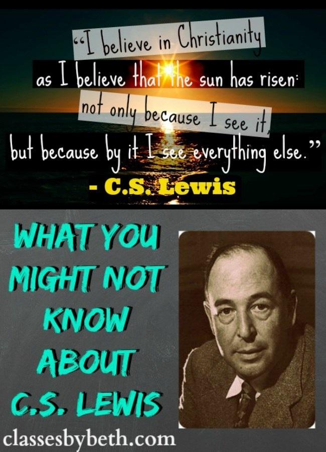 What You Might Not Know About C.S. Lewis at ClassesByBeth.com