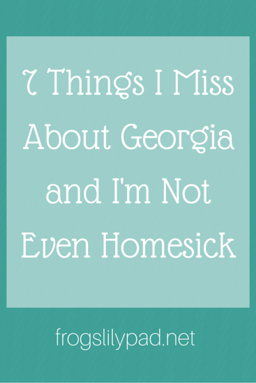 7 Things I Miss About Georgia at FrogsLilyPad.net