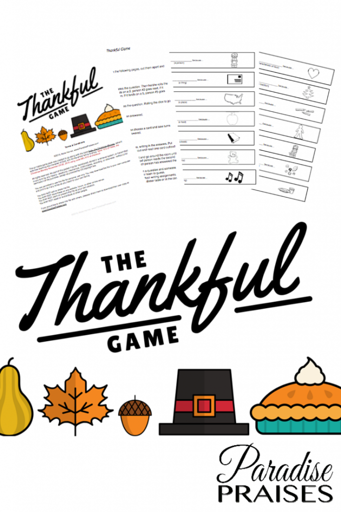 Thankful Game (Free Printable)