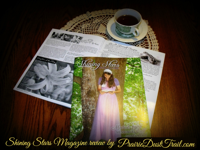 The themes of purity, modesty, and femininity are sweet and encouraging. If you have young ladies in your family, I encourage you to get them a subscription of this precious magazine. They are sure to love it.